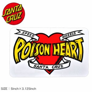 サンタ クルーズ ステッカー POISON HEART CLEAR MYLAR STICKER 5IN×3.125IN