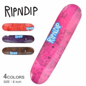 【ラッピング対象外】RIPNDIP スケートデッキ PROMISED LAND DECK ピンク レッド パープル ブラウン ブルー リップンディップ RND9164 ス