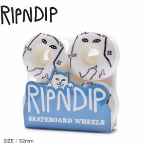 RIPNDIP ウィール レディース メンズ ロードナーマル スケートウィール 52mm ホワイト 白 リップンディップ RND6101 ロゴ カスタム 付け