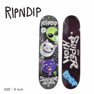 【ラッピング対象外】RIPNDIP デッキ レディース メンズ スーパー ハイ デッキ ブラック 黒 リップンディップ RND9635 スケート スケボー