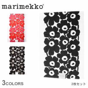 【ゆうパケット可】マリメッコ ティータオル UNIKKO TEA TOWEL 47X70cm ブラック 黒 レッド MARIMEKKO 70683 タオル おしゃれ かわいい 