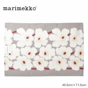 マリメッコ キッチンタオル グレー ホワイト 白 MARIMEKKO 73030 タオル 雑貨 ウニッコ 花柄 総柄 ふきん 布巾 食卓 台拭き 台所 ナチュ