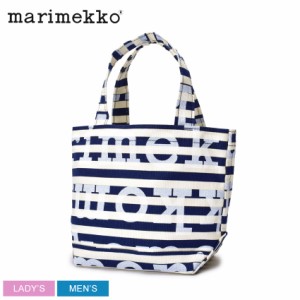 マリメッコ トートバッグ レディース メンズ PIENI AHKERA TASA LOGO トートバッグ ホワイト 白 ブルー 青 MARIMEKKO 91398 カバン かば