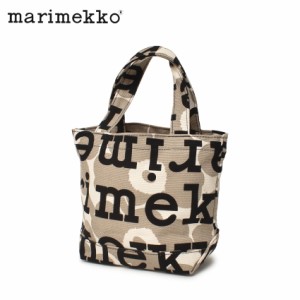 マリメッコ トートバッグ レディース メンズ PIENI AHKERA UNIKKO LOGO トートバッグ ベージュ ブラック 黒 MARIMEKKO 91685-889 カバン 