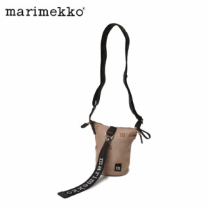 マリメッコ ショルダーバッグ レディース メンズ ESSENTIAL BUCKET M−LOGO ショルダーバッグ ブラック 黒 ブラウン 茶 MARIMEKKO 91679 