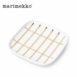 【ラッピング対象外】マリメッコ 食器 Tiiliskivi プレート ホワイト 白 ゴールド MARIMEKKO 72970 キッチン 北欧 インテリア かわいい 