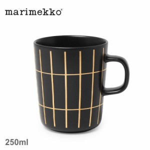 マリメッコ 食器 Tiiliskivi マグカップ 250ml ブラック 黒 ゴールド MARIMEKKO 72841 雑貨 キッチン ブランド 北欧 おしゃれ 人気 定番 