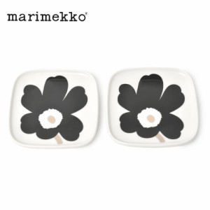 マリメッコ プレート Unikko プレートセット ブラック 黒 ホワイト 白 MARIMEKKO 72781 食器 キッチン インテリア かわいい おしゃれ ナ