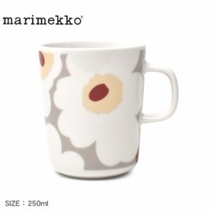 マリメッコ 食器 Unikko マグカップ 250ml グレー ホワイト 白 MARIMEKKO 73065 マグ コップ コーヒーカップ ウニッコ 雑貨 キッチン ブ