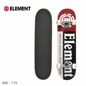 エレメント スケートボード レディース メンズ SECTION COMP コンプリートデッキ 7.75 ブラック 黒 レッド 赤 ホワイト 白 ELEMENT BC027