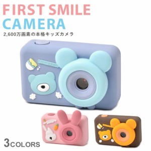 キッズカメラ キッズ ジュニア 子供 ファーストスマイルカメラセルフィ ブルー 青 ブラウン ピンク D32 カメラ こどもカメラ 親子 おやこ