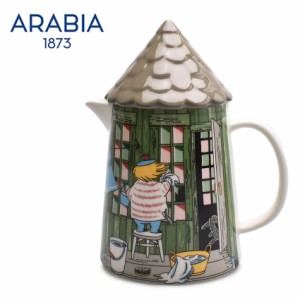 アラビア 水差し ムーミン ピッチャー 1L バスハウス グリーン 緑 ARABIA 1055267 陶磁器 蓋付き 冠水瓶 北欧 おしゃれ かわいい インテ