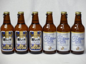 クラフトビールパーティ6本セット　金しゃちピルスナー330ml×3本　プラチナエール330ml×3本