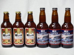 クラフトビールパーティ6本セット　金しゃちアルト330ml×3本　横浜ラガー330ml×3本