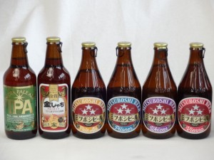 クラフトビールパーティ6本セット IPA330ml　金しゃちアルト330ml　ミツボシウィンナスタイルラガー330ml ミツボシピルスナー330ml　ミツ