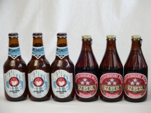 クラフトビールパーティ6本セット常陸野ネストホワイトエール330ml×3　ミツボシビール　ミツボシビール　ウィンナスタイルラガー330ml×