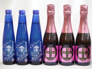 クラフトビールパーティ6本セット 日本酒スパークリング清酒(澪300ml)×3 (薩摩スパークリング　炭酸にごり梅酒　梅太夫　375ｍｌ×3)