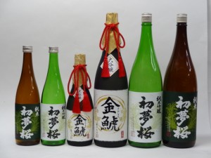 特選日本酒セット 初夢桜 金鯱 6本セット（初夢桜 純米吟醸 純米 金鯱大吟醸720ml×3本 1800ml×3本）6本セット