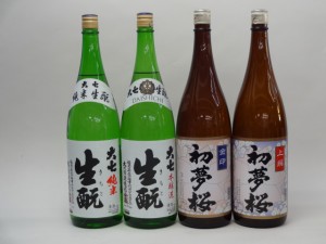 特選日本酒セット 大七 初夢桜 4本セット 大七生もと(純米 本醸造) 初夢桜(金印 上撰) 1800ｍｌ×4本 4本セット 大