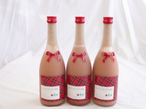 3本セット ミルクたっぷりいちごの梅酒 研醸 720ml×3本