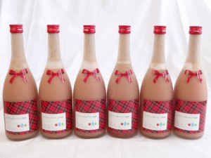 6本セット ミルクたっぷりいちごの梅酒 研醸 720ml×6本