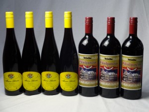 ドイツワイン7本セット ゲートロイトハウス グリューワイン(赤ワイン)1000ml×3本　赤ワイン4本750ml