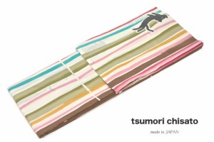 [GIRLY＆SEXYな人気ブランド][「tsumori chisato（ツモリチサト）」レディース浴衣]アイボリー/縞/ストライプ/送料無料