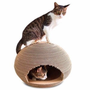 猫ベッド キャットハウス ペットベッド ねこ ネコ 犬 ペット ベッド ハウス ドーム 爪とぎ ダンボール シンプル あったか