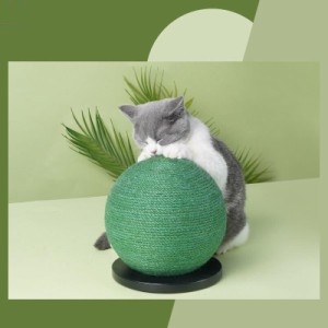 爪とぎ おもちゃ ねこ用 ネコ 猫 ペット用品 ペットグッズ ボール風 まり風 丸 毛糸 紐 かわいい お手入れ シンプル 緑