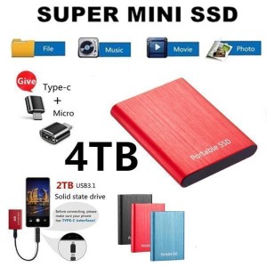 外付けSSD ポータブルSSD 1TB 4TB 16TB 外付けハードディス 500GB 超薄型ポータブル ハードディスク 2TB USB3.1 Type-C 対応 スマホ互換