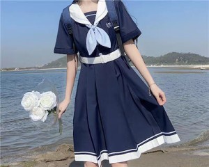 JK制服 セーラー服 コスプレ ワンピース 学生服 JK プリーツスカかわいい女の子の服 学院風 高校生 制服スカート3色