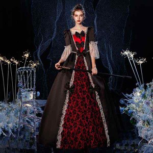 【送料無料】貴婦人 貴族 ドレス 中世ヨーロッパ お姫様 女王様ドレス ロングドレス カラードレス 豪華なドレス ステージ衣装 舞台衣装