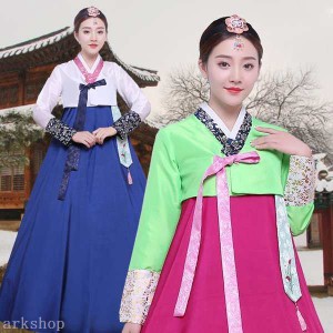 朝鮮族衣装 ステージ 韓国伝統衣装 チマチョゴリ 韓国ドレス イベント おしゃれ コスプレ パーティードレス カラードレス ワンピース 大