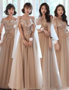 ウェディングドレス カラードレス 花嫁 パーティードレス 結婚式 お呼ばれドレス ロング ロングドレス 演奏会 大きいサイズ 3L 4L 韓国