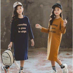 子供服 ワンピース キッズ 長袖 子供ドレス 女の子 秋着 膝丈 パーカー ロングTシャツ 韓国子供服 ジュニア カジュアル おしゃれ 可愛い