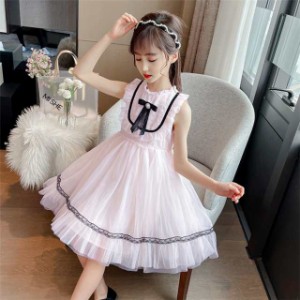 韓国子供服 ワンピース 女の子 夏 ワンピース チュール 子供ドレス dress お姫様 おしゃれ 可愛い 発表会 新作 110-160cm