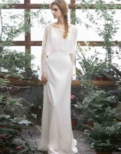 ウェディングドレス 白 二次会 花嫁 大きいサイズ 小さいサイズ 袖あり ロングドレス レース セットアップ スレンダーライン