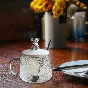 コーヒーマグ ティーカップ ジュースマグ かわいいクママグ ハンドル付きドリンクウェア セラミックビッグベリーマグ ミルクマグ 誕生日