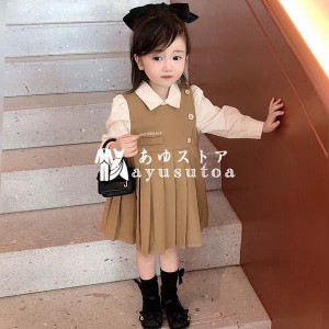 ワンピース キッズ 子供服 女の子 秋冬 長袖ワンピース 韓国子供服 子ども服 ガールズ ベビー服 おしゃれ 可愛い 子供ドレス 七五三 誕生