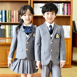 【100~180】4点セット 卒業式 スーツ 入学式 スーツ 女の子 男の子 スーツ キッズ 卒業式服 フォーマル  小学生 中学生 七五三 グレー