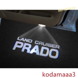 ランドクルーザープラド150系専用PRADO ロゴ ドア レーザーLED ライト 2Pセット