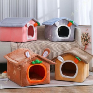 ペットハウス キャットハウス 猫 犬 ベッド 犬小屋 クッション 猫ハウス ペットマット 猫の家 屋内用 ペットベッド ドーム型 オシャレ か