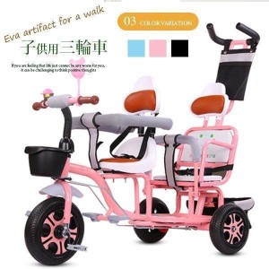 爆売中！三輪車 子供用三輪車 輪 子供 二人 キッズ ベビーカー 幼児 自転車 ペダル付き かじとり 乗用玩具 軽量 誕生日