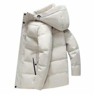 ダウンジャケット メンズ シンプル 無地 ビジネス対応 高密度素材 防寒対策 暖かい 防風アウター