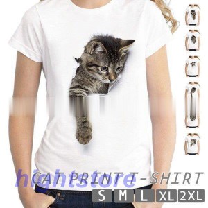 トップス レディース メンズ Tシャツ ティーシャツ 半袖 アニマル 猫 動物 グラフィック キャット アート アメリカンショートヘア 子猫 