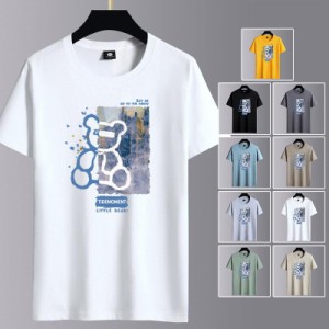 「2点5%オフ」 Tシャツ メンズ 半袖 おしゃれ 白Tシャツ ロンT T-shirt スポーツ 半袖tシャツ 配いろ 涼しい カジュアルクルーネック 丸