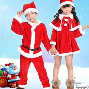 サンタ コスプレ衣装 サンタ 衣装 子供 サンタ コスチューム キッズ 子供服帽子付き