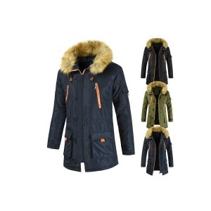 ジャケット メンズ コート アウター ブルゾン ロング丈 フード付き カジュアル ミリタリー 暖か 秋 冬 大きいサイズあり