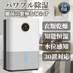 除湿機 衣類乾燥 空気清浄機 小型 コンプレッサー式 30畳適用大容量リモコン LEDスクリーン 軽量 梅雨対策 カビ防止 除湿乾燥機 除菌 静