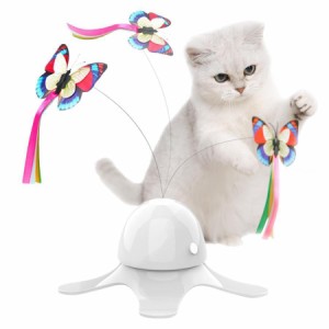 猫用 電動おもちゃ 自動 猫遊び ペット センサー付き 屋内猫用猫おもちゃ 蝶のデザイン 蛍光効果 安全 猫へのプレゼント 寂しさ解消 スト